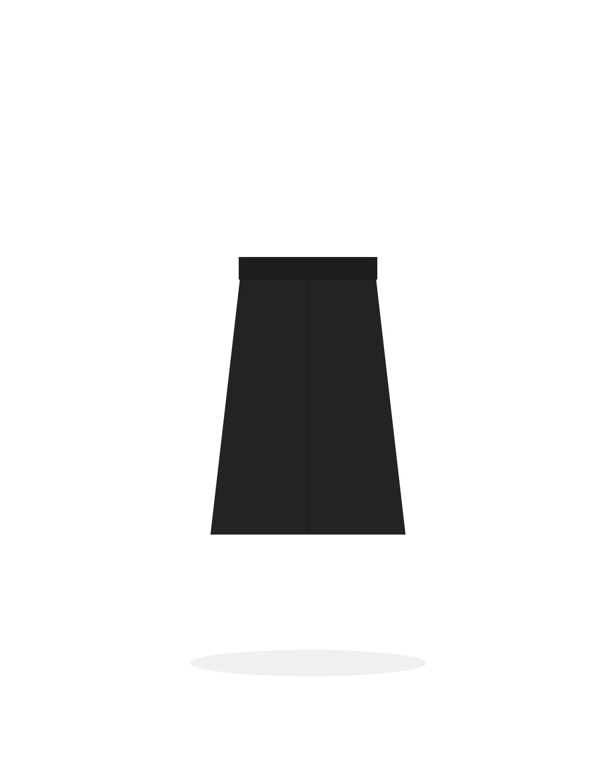 Pleated Midi Skirt — Black