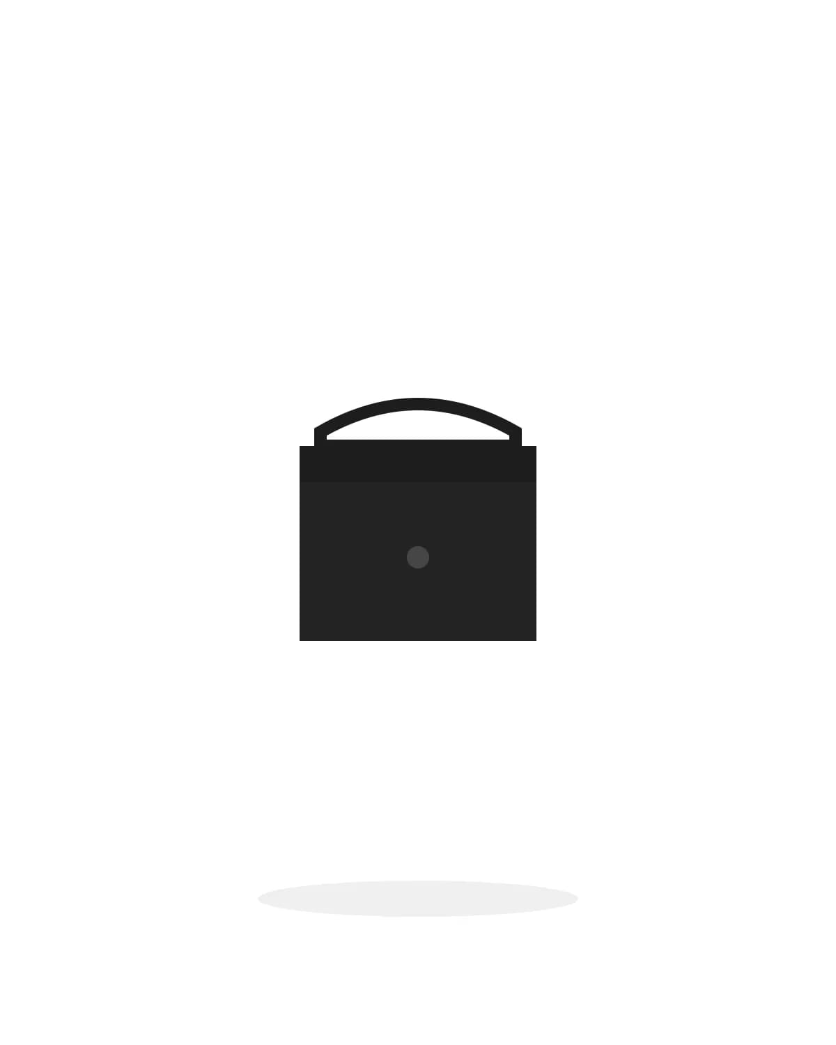 Structured Top-Handle Bag — Black